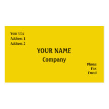 Yellow Business Cards
