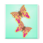 Yellow Butterflies magnets