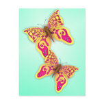 Yellow Butterflies postcards