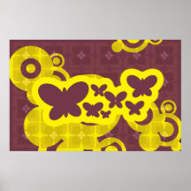 Yellow Butterflies Print