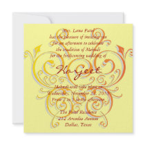 Yellow butterfly invite