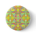 "Yellow Butterfly Mandala" Button