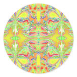 "Yellow Butterfly Mandala" Stickers
