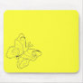 Yellow Butterfly Mousepad