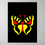 Yellow Butterfly Poster