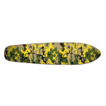 Yellow Camouflage 7 1/8" Skateboard