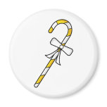 Yellow Candy Cane Magnet