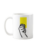 Yellow card soccer coffee mug