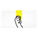 Yellow card soccer photo cards