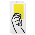 Yellow card soccer rack cards