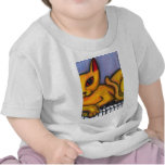 Yellow Cat On Piano t-shirts