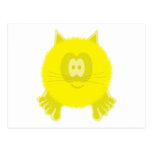 Yellow Cat Pom Pom Pal Postcard