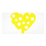 yellow cheese heart icon photo cards