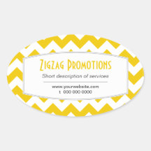Yellow Chevron Promotional Sticker