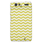 Yellow chevron zig zag textured zigzag pattern motorola droid RAZR cover