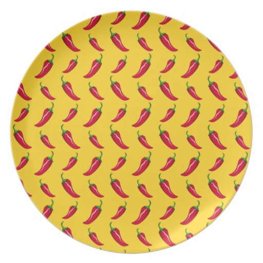 Chilli Pepper Dinner Plates, Chilli Pepper Party Plates