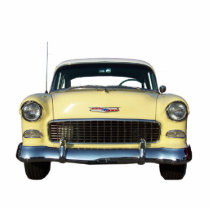 Yellow Classic Car Sculpture Photo Cut Out