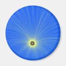 Yellow Color Explosion on Blue Magnet