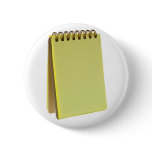Yellow colored notepad pinback buttons