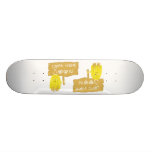 Yellow come home soon skate boards