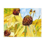 yellow coneflower post cards postcards