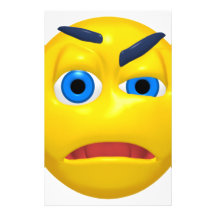 Yellow confused smiley stationery