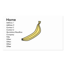 Yellow country banana business card