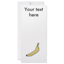 Yellow country banana customised rack card