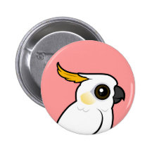 Yellow-crested Cockatoo (crest down) Pin