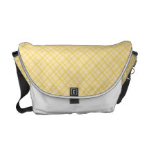 Yellow Criss Cross Courier Bag
