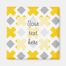 Yellow Cross Customizeable Kitchen Gifts Refrigerator Magnets