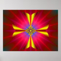 Yellow Cross Print