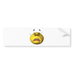 Yellow Crying Smiley bumper stickers