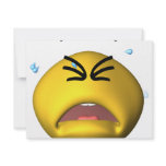 Yellow Crying Smiley invitations