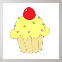 Yellow Cupcake Posters