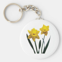 Yellow Daffodil Pair Key Chains