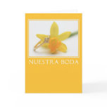 yellow daffodil spanish wedding invitation greeting cards