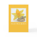 yellow daffodil wedding invitation spanish cards