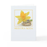 Yellow Daffodil wedding invitation spanish Greeting Card
