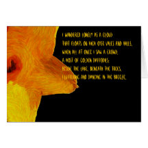 Yellow Daffodil; William Wordsworth Poem Note Card