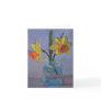 Yellow Daffodils in Glass Vase Greeting Card