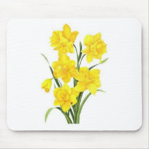 Yellow daffodils mouse pad