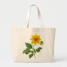 Yellow Dahlia by Pierre Joseph Redoute Bag