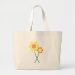 Yellow Daisy Flowers Canvas Bag
