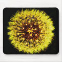 Yellow Dandelion Puff Design Mousepad