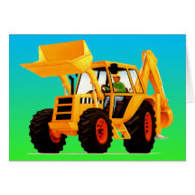 Yellow Digger Greeting Cards