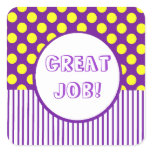 Yellow Dots & Purple Stripes Sticker