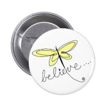 Yellow Dragonfly Button