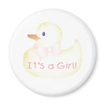 Yellow Duckie It's a Girl magnets