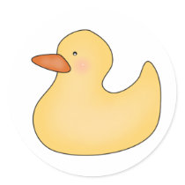 Yellow Duckie T-shirts and Gifts Round Stickers